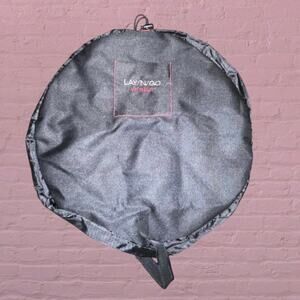 Lay-n-Go Wired 19" Travel Tech Bag Cord Organizer Cinch Drawstring Mat Black Red